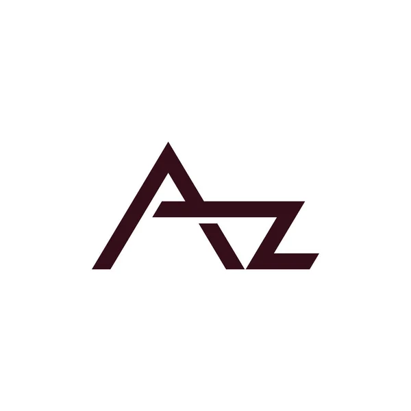 Plantilla inicial de diseño del logotipo de az o za — Archivo Imágenes Vectoriales