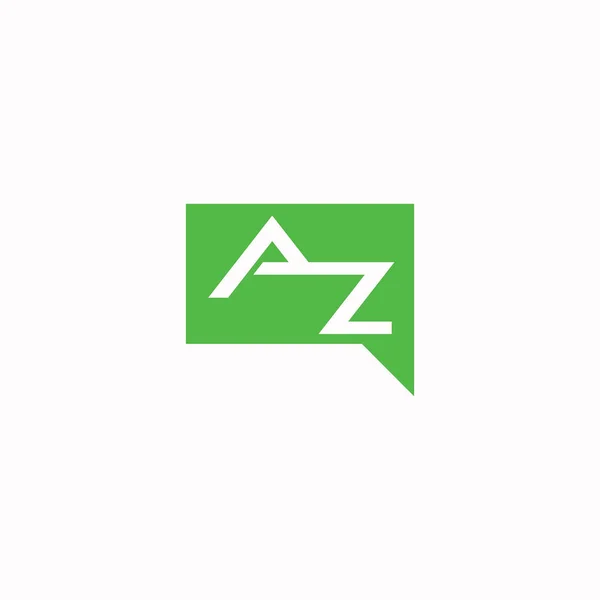 Az az vagy za logó tervezési sablonja — Stock Vector