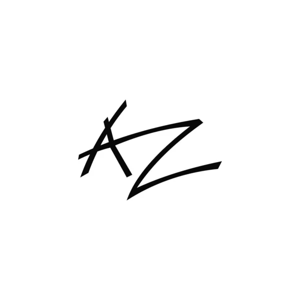 Anfangsbuchstabe az oder za Logo-Design-Vorlage — Stockvektor