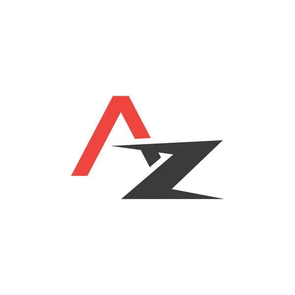 Plantilla inicial de diseño del logotipo de az o za — Archivo Imágenes Vectoriales