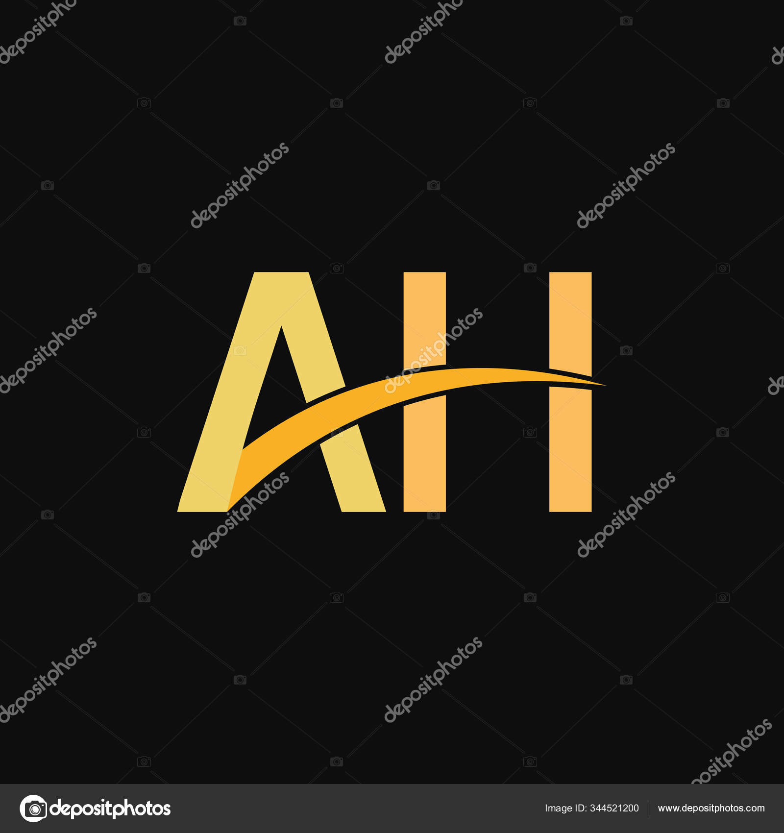 Initial letter ah or ha logo design template Stock Vector by ©mrshamsjaman  344521200, image size:1600x1700