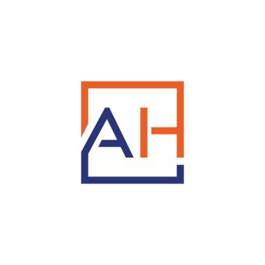 Initial letter ah or ha logo design template