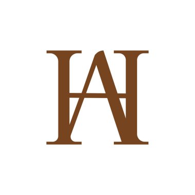 Initial letter ah or ha logo design template