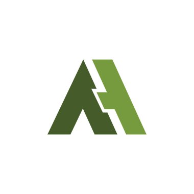 Initial letter ah or ha logo design template