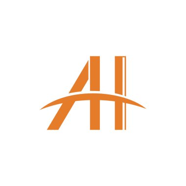 Initial letter ah or ha logo design template