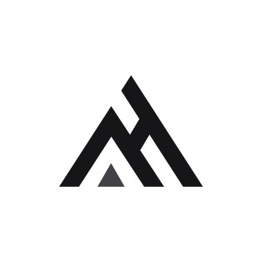 Initial letter ah or ha logo design template