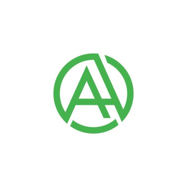 Initial letter ah or ha logo design template