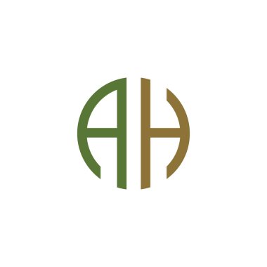 Initial letter ah or ha logo design template