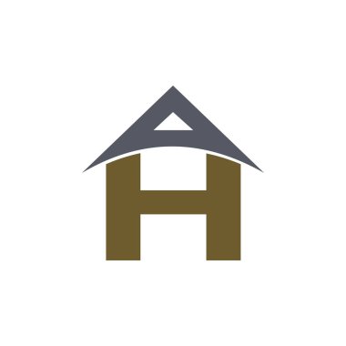 Initial letter ah or ha logo design template