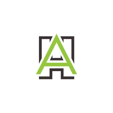 Initial letter ah or ha logo design template