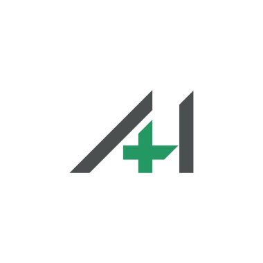 Initial letter ah or ha logo design template