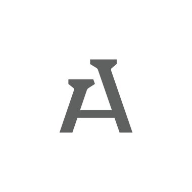 Initial letter ah or ha logo design template