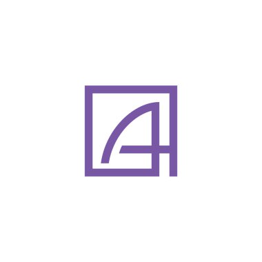 Initial letter ah or ha logo design template