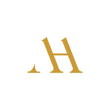 Initial letter ah or ha logo design template