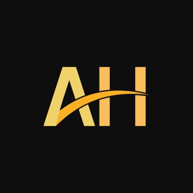 Initial letter ah or ha logo design template