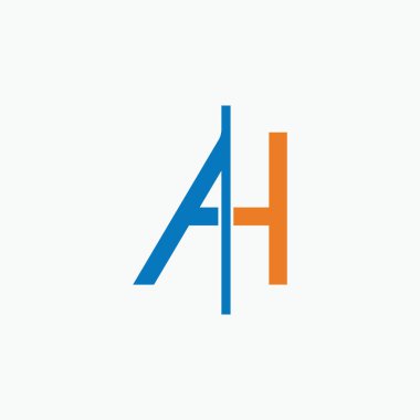 Initial letter ah or ha logo design template