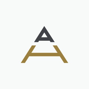 Initial letter ah or ha logo design template