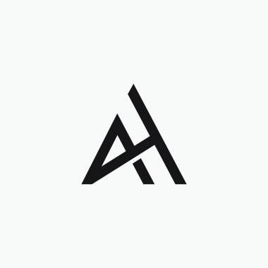 Initial letter ah or ha logo design template