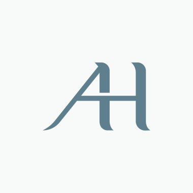 Initial letter ah or ha logo design template