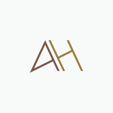 Initial letter ah or ha logo design template