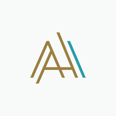 Initial letter ah or ha logo design template