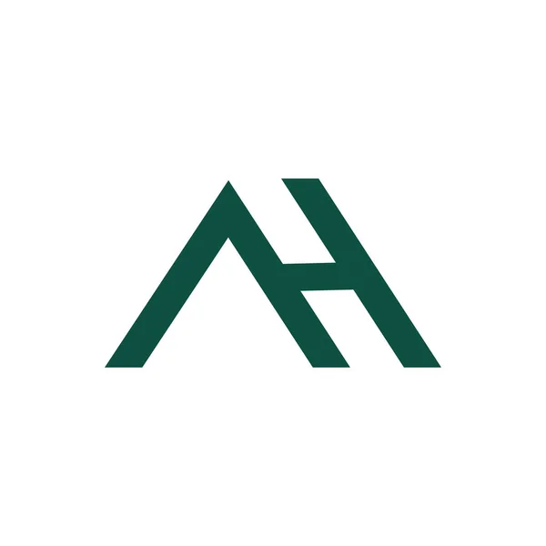Initiële letter ah of ha logo ontwerp template — Stockvector