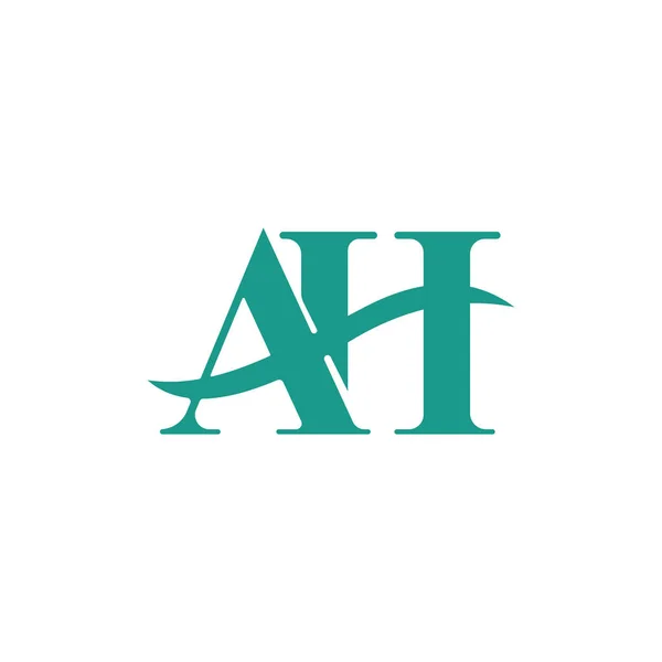 Initiële letter ah of ha logo ontwerp template — Stockvector