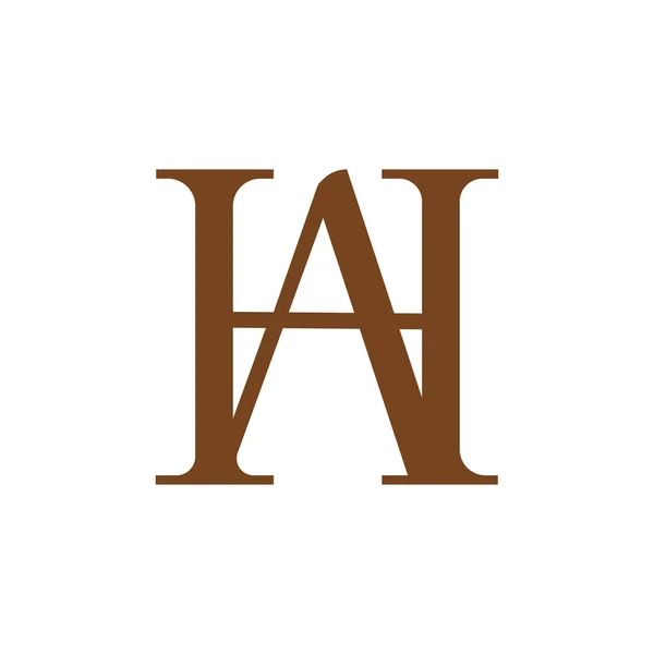Initial letter ah or ha logo design template