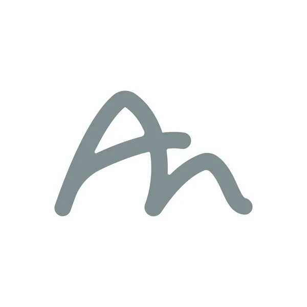 Initial letter ah or ha logo design template — Stock Vector