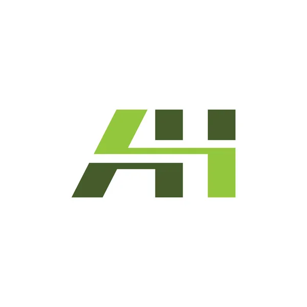 Шаблон дизайну логотипу початкової літери ah або ha — стоковий вектор