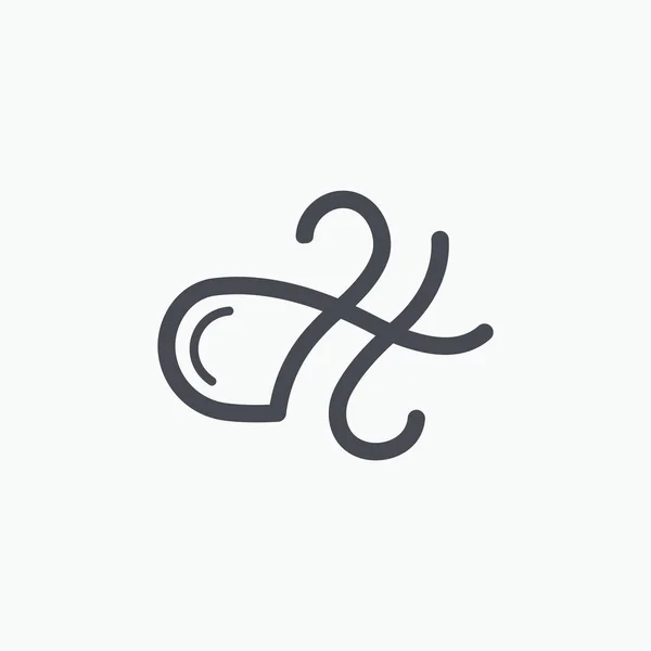 Initial letter ah or ha logo design template — ストックベクタ
