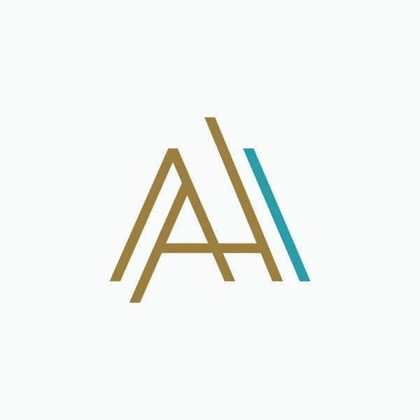 Initiële letter ah of ha logo ontwerp template — Stockvector