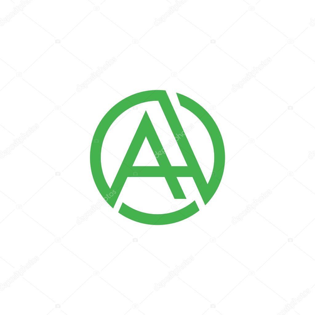 Ah and ha letter logo design.ah,ha initial based alphabet icon logo design