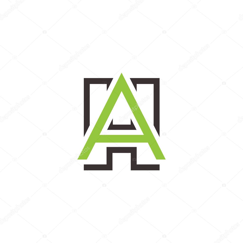 Ah and ha letter logo design.ah,ha initial based alphabet icon logo design