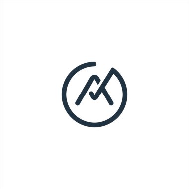 Initial letter ag or ga logo vector design template