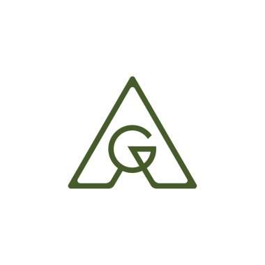Initial letter ag or ga logo vector design template