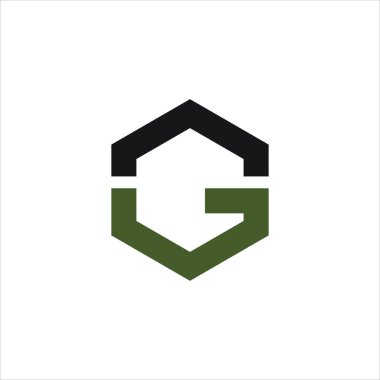 Initial letter ag or ga logo vector design template