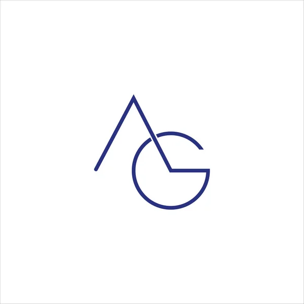 Initiële letter ag of ga logo vector ontwerp template — Stockvector