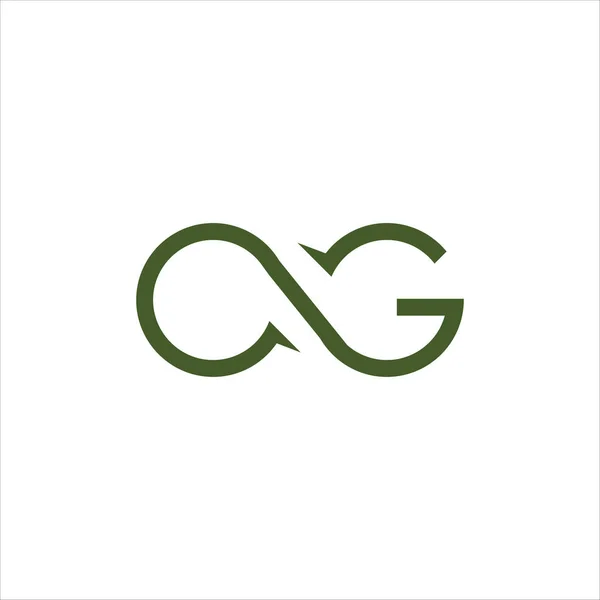 Initial letter ag or ga logo vector design template