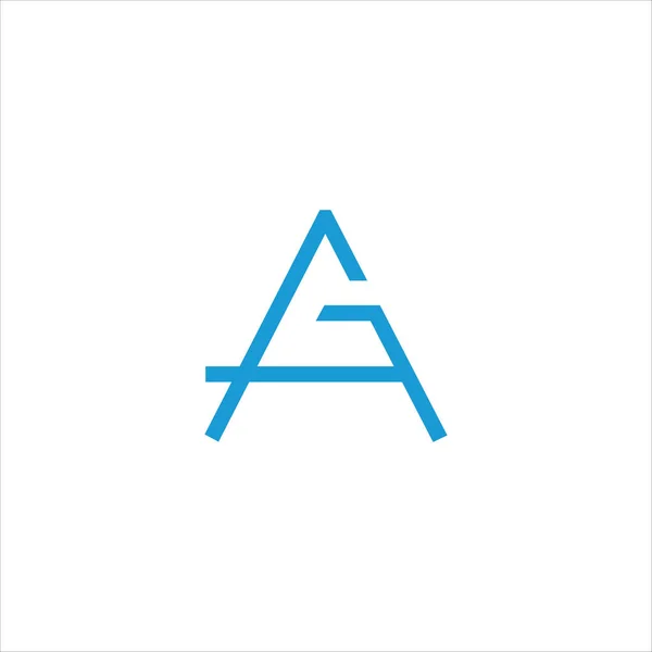 Initial letter ag or ga logo vector design template — Stok Vektör