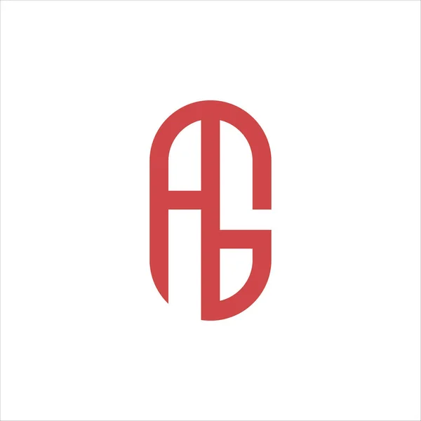 Initiële letter ag of ga logo vector ontwerp template — Stockvector
