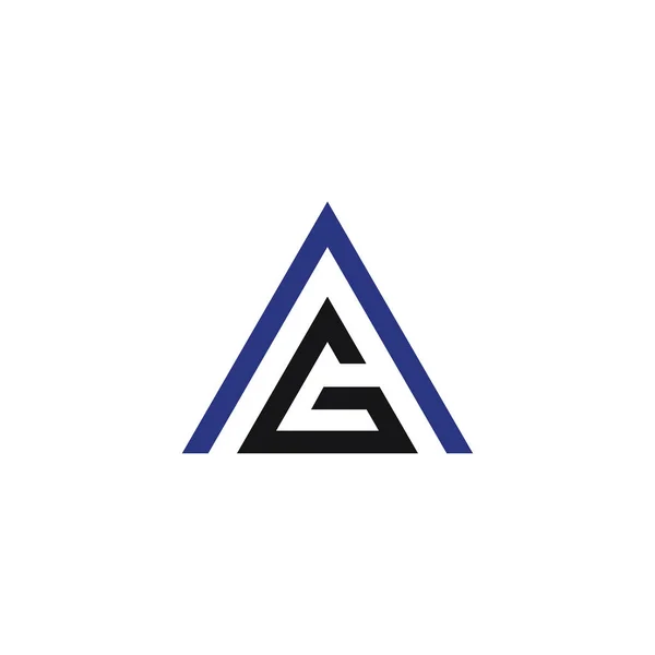 Initial letter ag or ga logo vector design template — Stock Vector