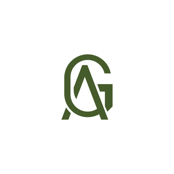 Initial letter ag or ga logo vector design template — Stok Vektör