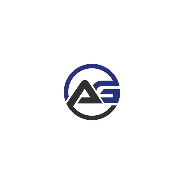 Anfangsbuchstabe ag oder ga Logo Vektor-Design-Vorlage — Stockvektor