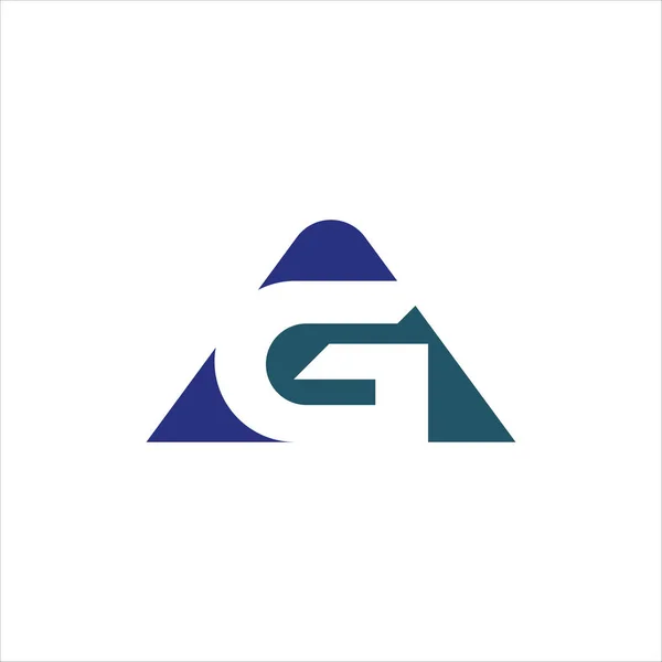 Initial letter ag or ga logo vector design template — Stok Vektör