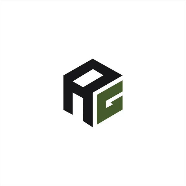 Initial letter ag or ga logo vector design template — Stock vektor