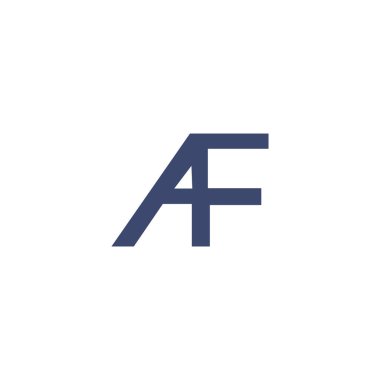 İlk harf af veya fa logo vektör şablonu