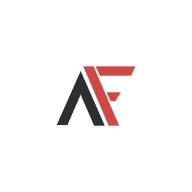 İlk harf af veya fa logo vektör şablonu