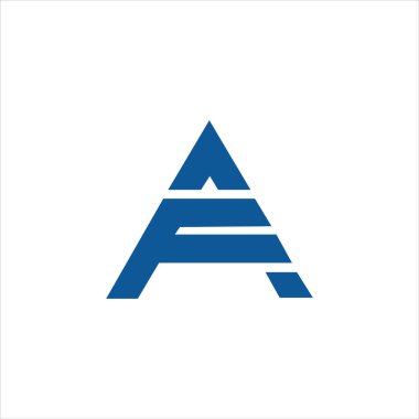 İlk harf af veya fa logo vektör şablonu