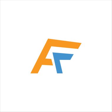 İlk harf af veya fa logo vektör şablonu